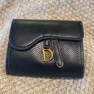 CHISTIAN DIOR saddle card holder wallet